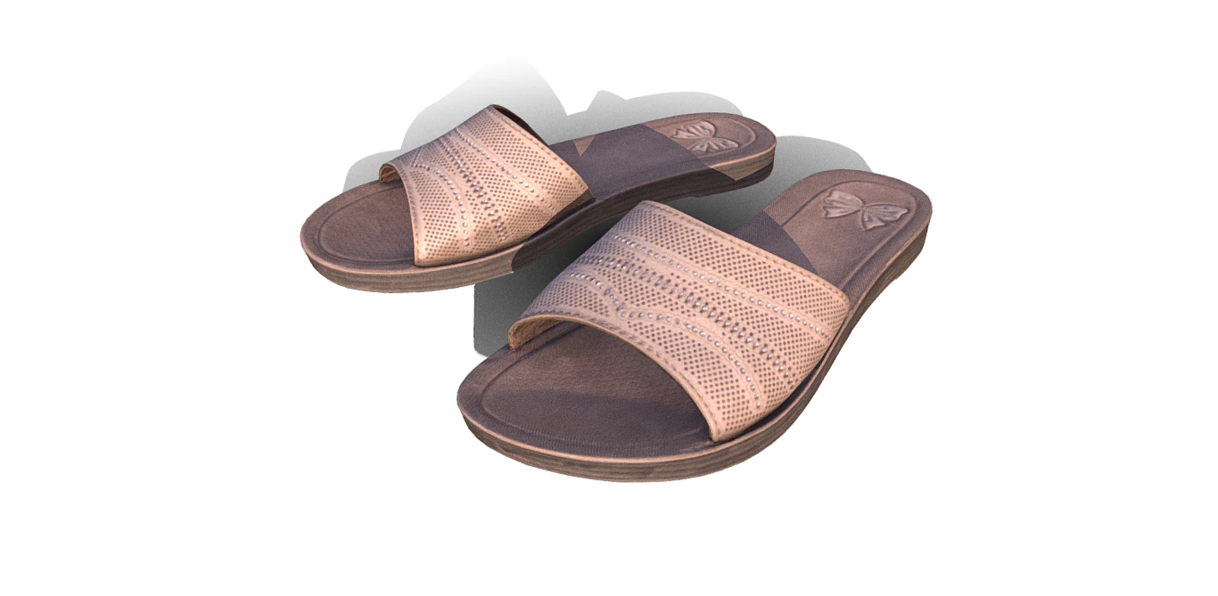 Slippers 3D Model .c4d .max .obj .3ds .fbx .stl .blend 