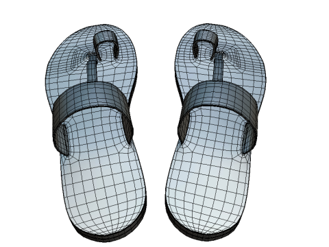 Style Slippers Womens Modelo 3D