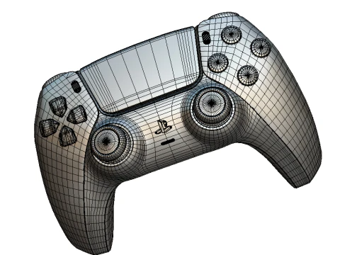 PS5 Controller 3D Model