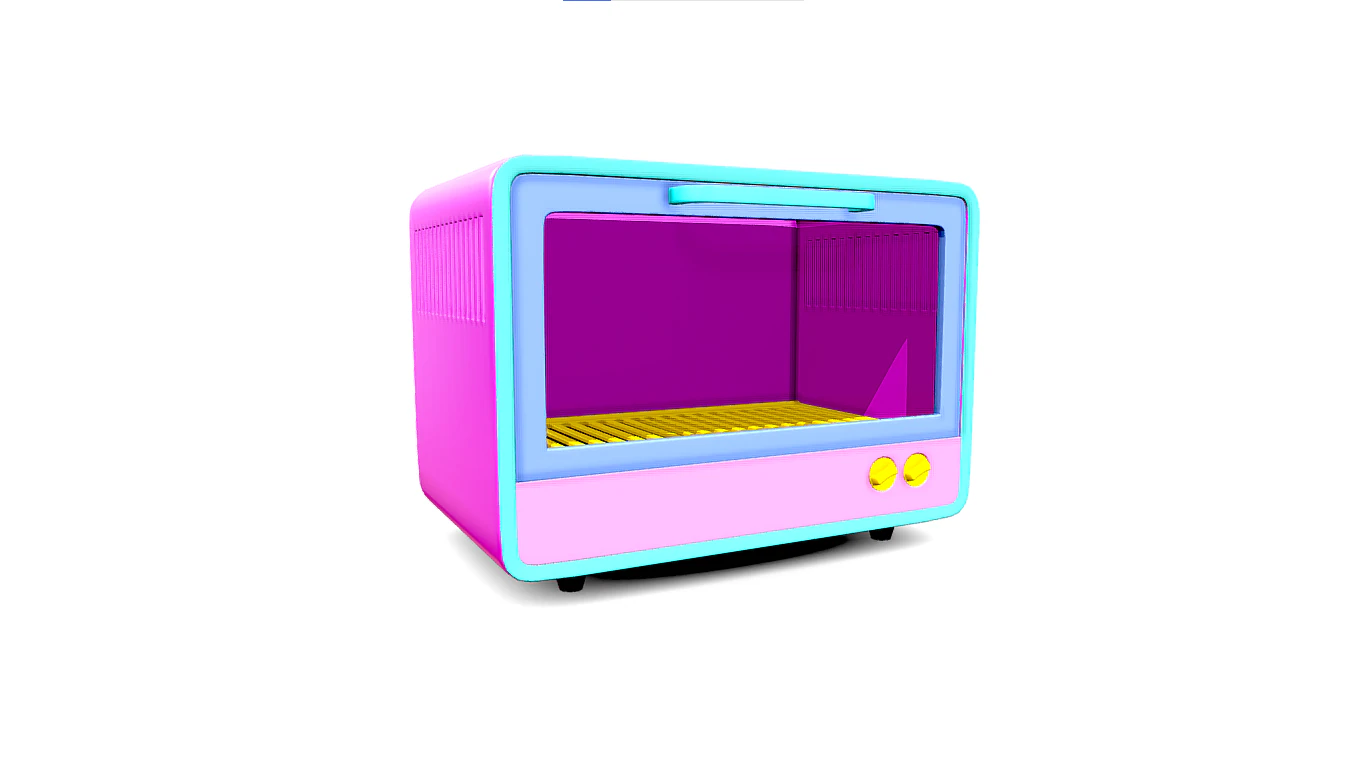 Electric Toaster Oven Cartoon 3D Model .c4d .max .obj .3ds .fbx .stl .blend 