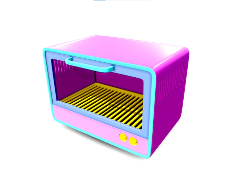 Electric Toaster Oven Cartoon 3D Model