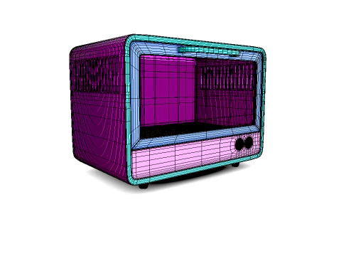 Electric Toaster Oven Cartoon 3D Model