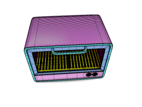 Electric Toaster Oven Cartoon 3Dモデル