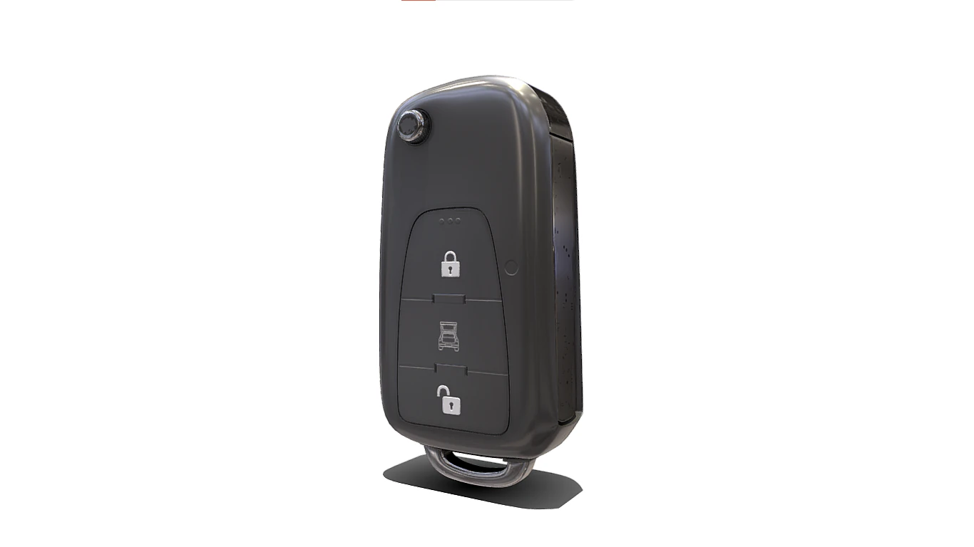 MG Car key 3D Model .c4d .max .obj .3ds .fbx .stl .blend