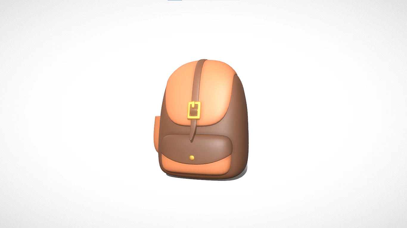 School Bag 3D Model .c4d .max .obj .3ds .fbx .stl .blend