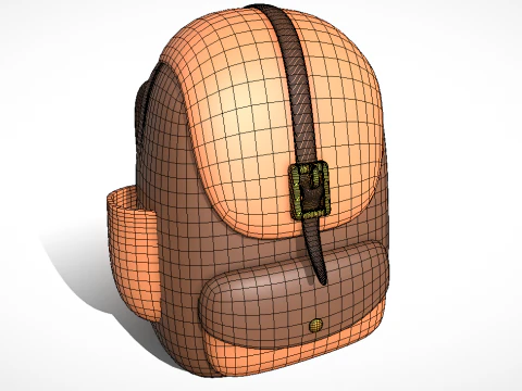 School Bag 3D Model