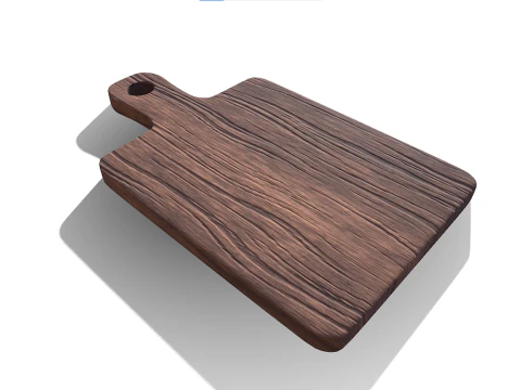 Wooden Vegetable Cutting Board 3D Model