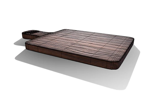 Wooden Vegetable Cutting Board 3D Model