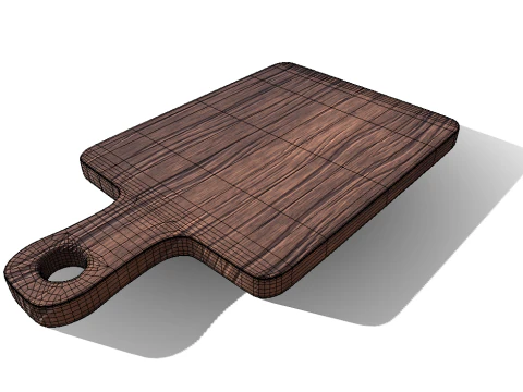 Wooden Vegetable Cutting Board 3D Model