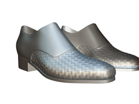 Mens Formal Shoes Realistic 3D Модель
