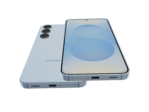 Samsung Galaxy S25 Silver High-Quality Smartphone 3D मॉडल