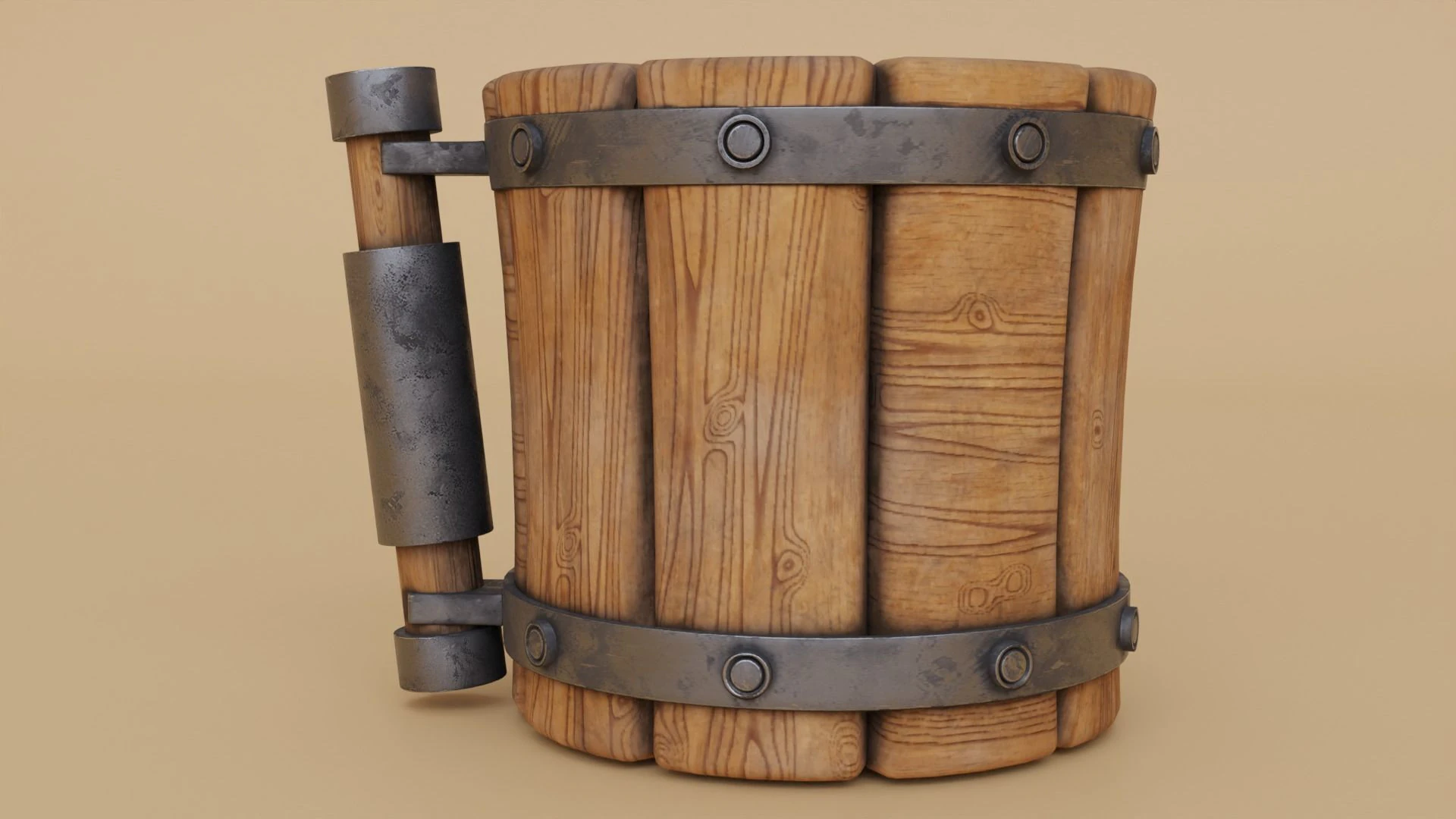 Viking Mug 3D Model .c4d .max .obj .3ds .fbx .stl .blend 