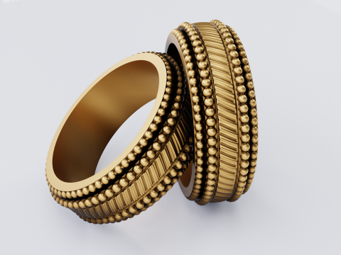 Złota bransoletka Model 3D