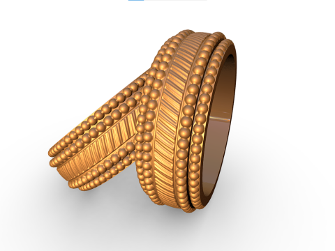 Złota bransoletka Model 3D