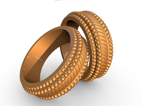 Złota bransoletka Model 3D