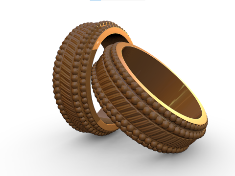 Złota bransoletka Model 3D