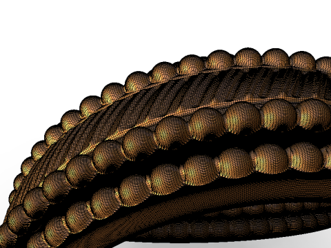 Złota bransoletka Model 3D