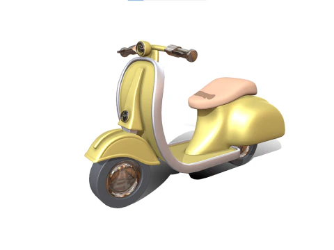 Mainan Anak Skuter Model 3D