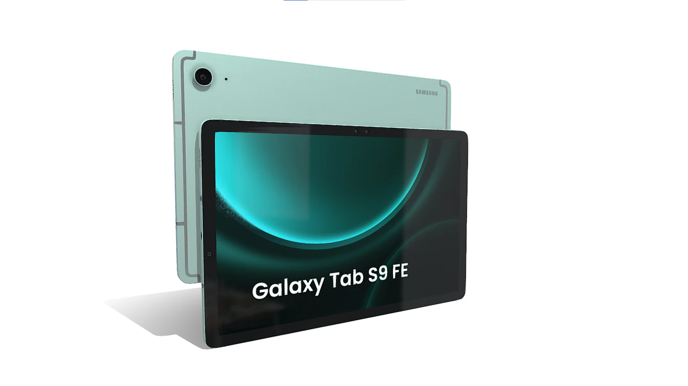 Galaxy Tab S9 FE 3D Model .c4d .max .obj .3ds .fbx .stl .blend 