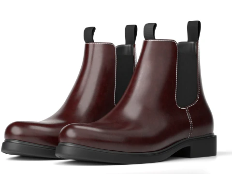 Botas Chelsea realistas listas para el juego Modelo 3D