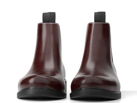 Realistic Chelsea Boots Game Ready 3D Model