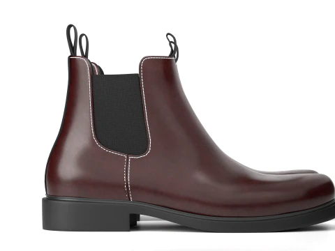 Realistic Chelsea Boots Game Ready 3D Model