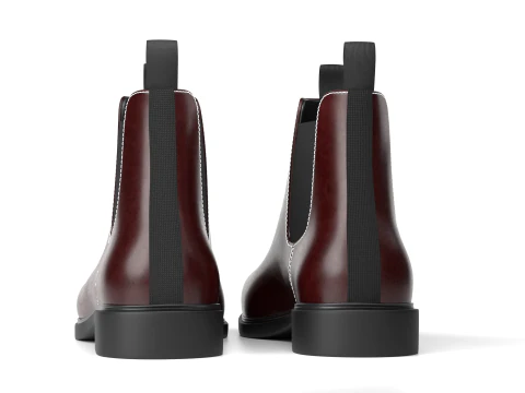 Realistic Chelsea Boots Game Ready 3D Model