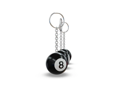 8 Ball Keychain 3D Model