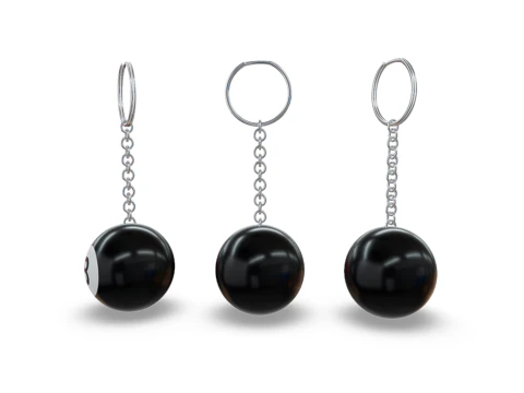 8 Ball Keychain 3D Model