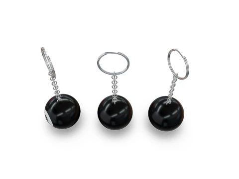 8 Ball Keychain 3D Model