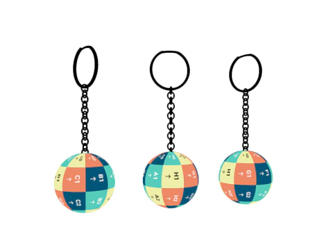 8 Ball Keychain 3D Model