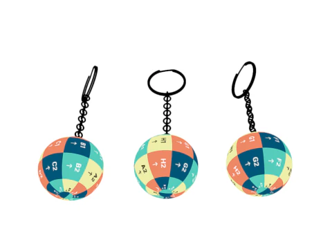 8 Ball Keychain 3D Model