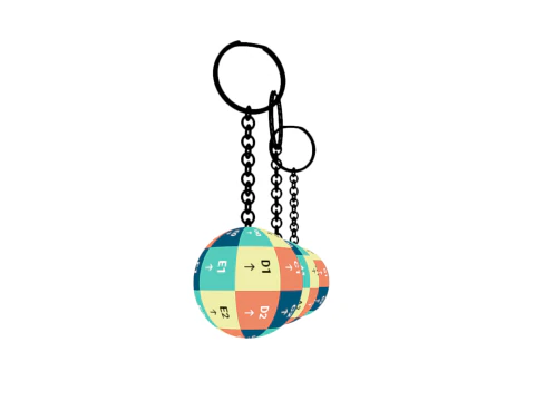 8 Ball Keychain 3D Model