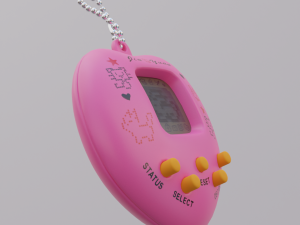 Tamagochi Pink Handheld Toy 3D Модель