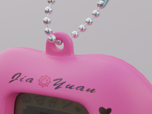 Tamagochi Pink Handheld Toy 3D Модель