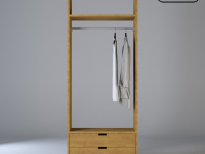 Wooden wardrobe 3D 模型