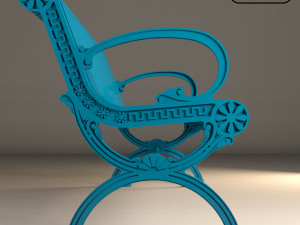 Metal bench Model 3D
