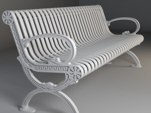 Metal bench Model 3D