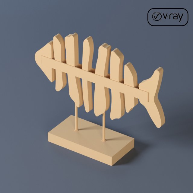 Decorative fish statue Modelo 3D .c4d .max .obj .3ds .fbx .stl .blend 