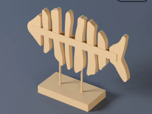 Statua decorativa del pesce Modello 3D