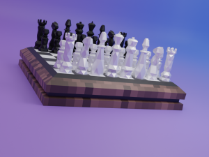 Minimalist lowpoly chess pieces 3D-Druckmodell