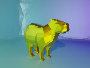 Capibara lowpoly Modello 3D