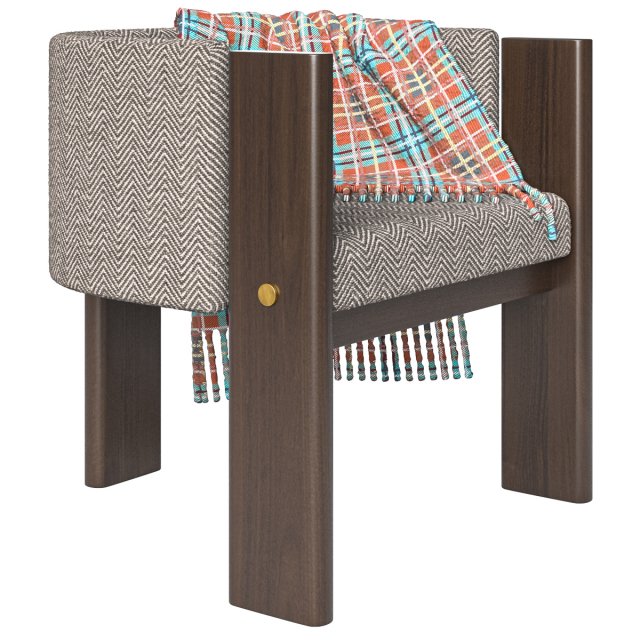 Malta Boucle Dining Chair Modelo 3D .c4d .max .obj .3ds .fbx .stl .blend 