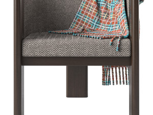 Malta Boucle Dining Chair Modelo 3D