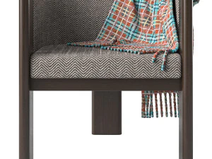 Malta Boucle Dining Chair 3D Model
