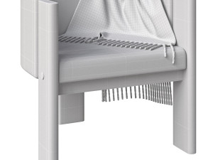 Malta Boucle Dining Chair Modelo 3D