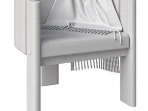 Malta Boucle Dining Chair 3D Model