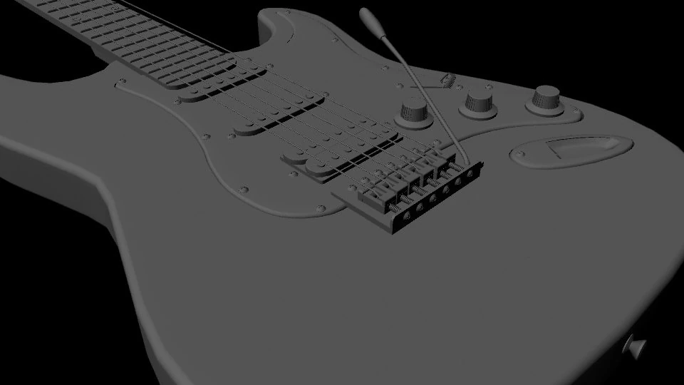 Chitarra 3D Model .c4d .max .obj .3ds .fbx .stl .blend 