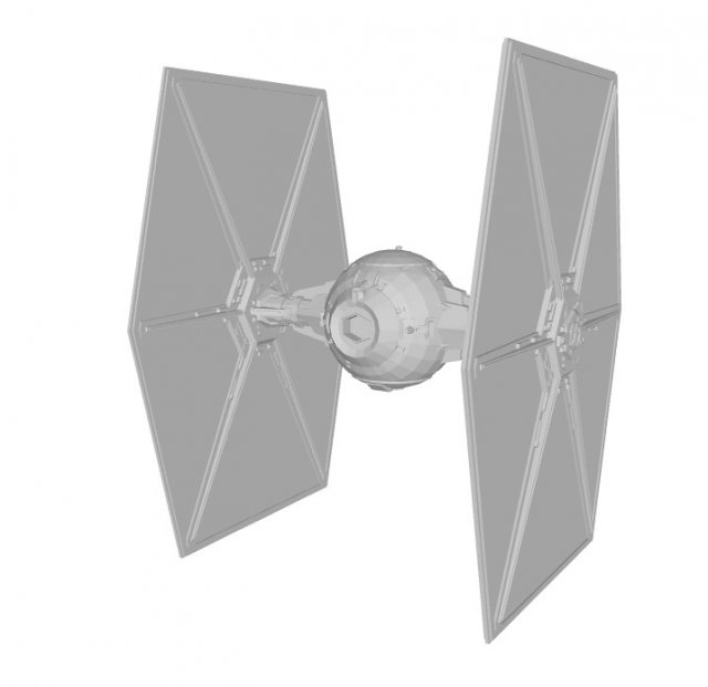 Star Wars Tie Fighter High Quality 3D Model .c4d .max .obj .3ds .fbx .stl .blend 