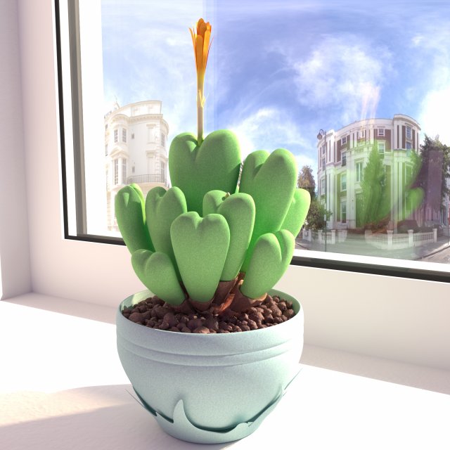 Conophytum succulent 3D Модель .c4d .max .obj .3ds .fbx .stl .blend